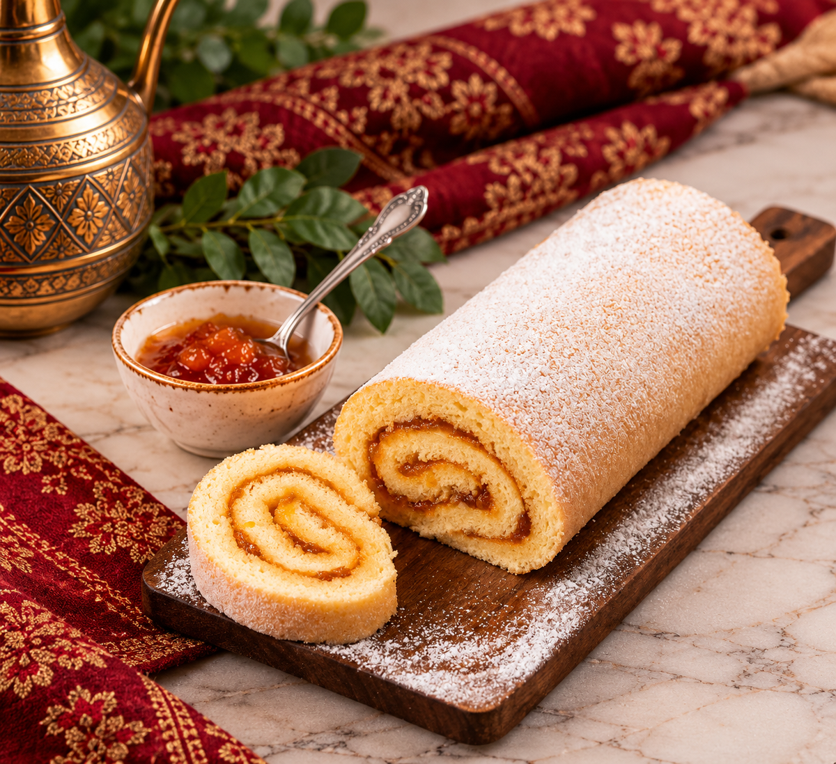 Apricot Jam Swiss Roll - Շվեյցարական Ռուլետ Ծիրանի Ջեմով